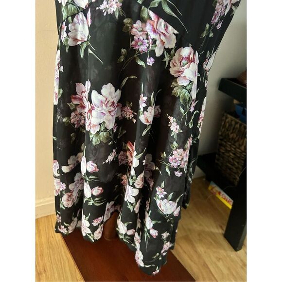 Fashion nova strapless floral dress low to high size medium long maxi dress - Picture 3 of 6